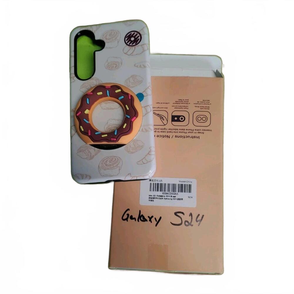 Samsung Galaxy S24 Case w/ 3D Donut Grip Stand